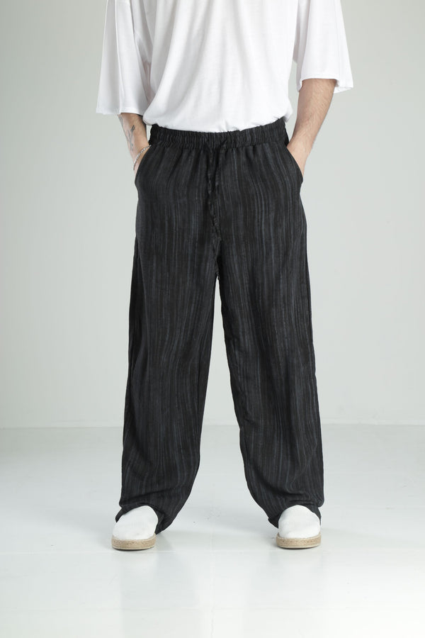 Aerobin Keten Siyah Baggy Pantolon COC1882