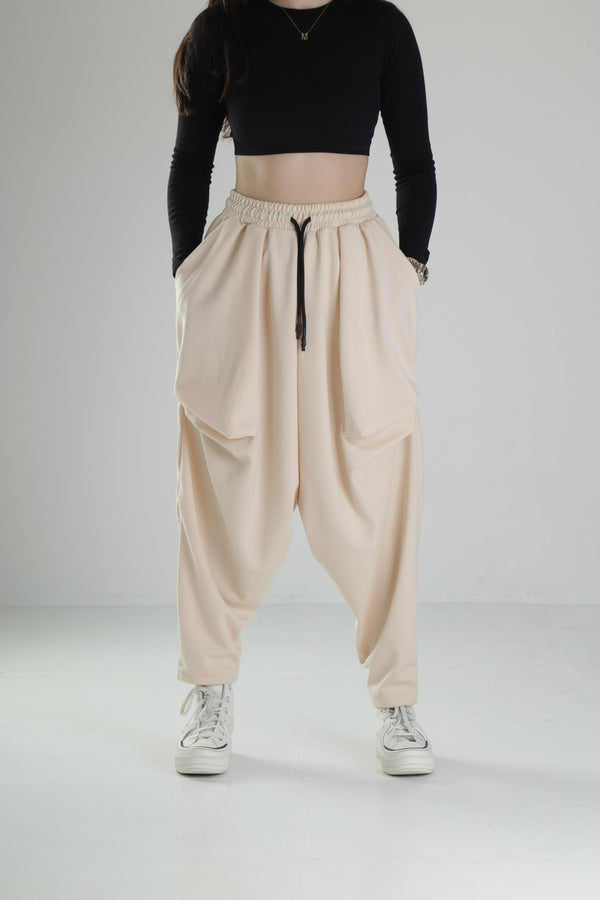 Bej Avangard Şalvar COC1894