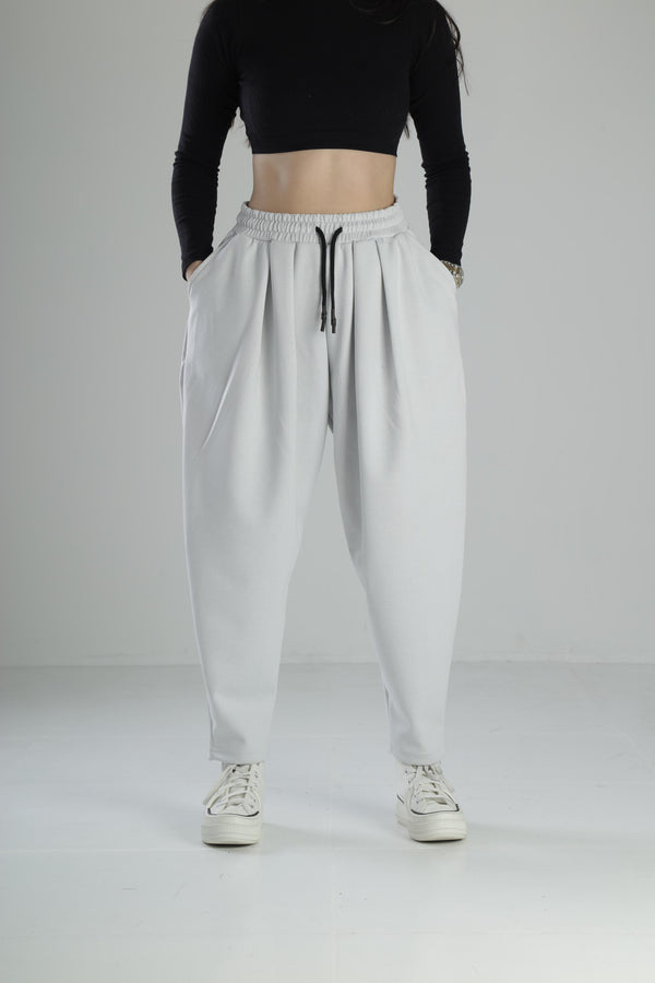 Beyaz Pileli Pantolon COC2437