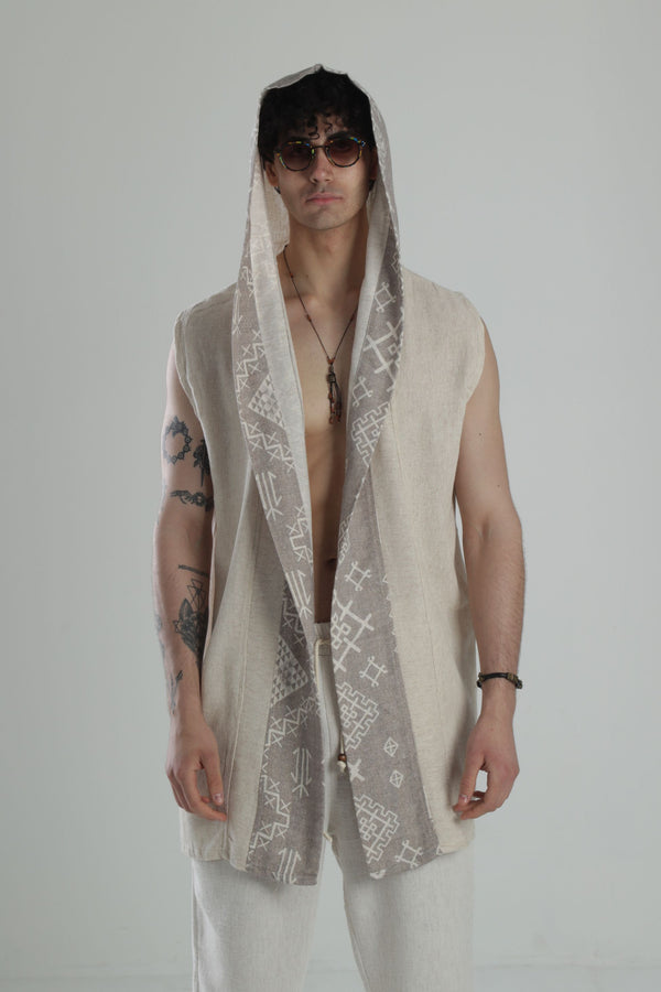 Bohem Keten Desenli Kimono COC2442