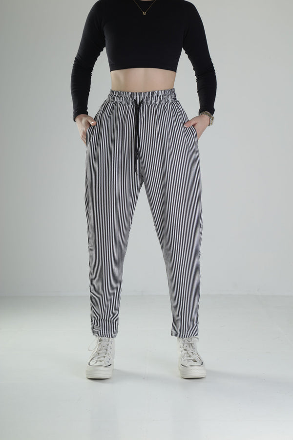Bürümcük Kumaş Çizgili Baget Pantolon COC2475