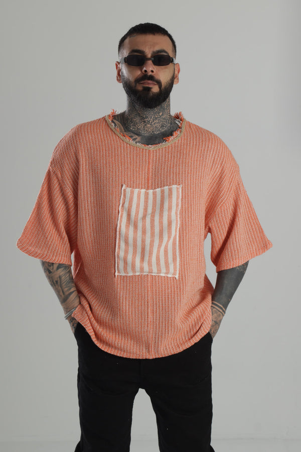 Buldan Kumaş Turuncu Bohem T-Shirt COC1444