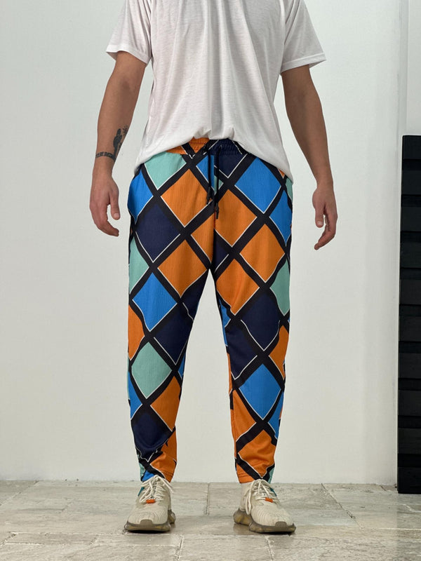 Bürümcük Kumaş Baklava Desenli Baget Pantolon COC2483