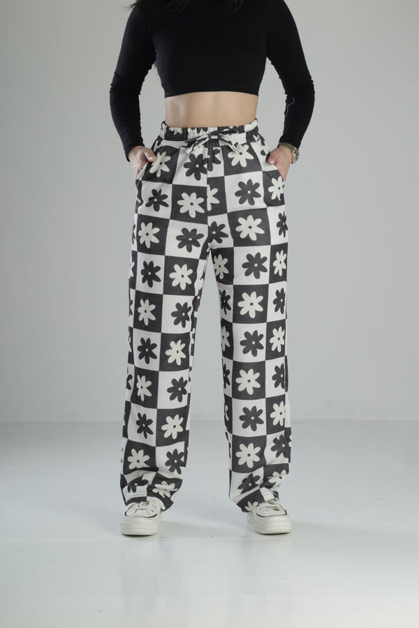 Çiçek Desenli Baggy Pantolon COC2335