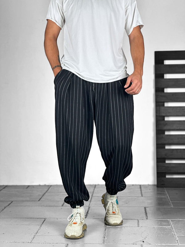 Çizgili Pileli Yarım Şalvar COC2354