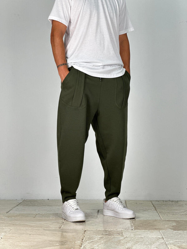 Cep Detaylı Yeşil Baget Pantolon COC2490