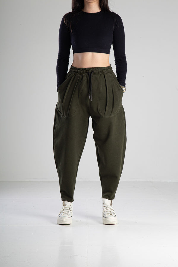 Cep Detaylı Haki Baget Pantolon COC2302