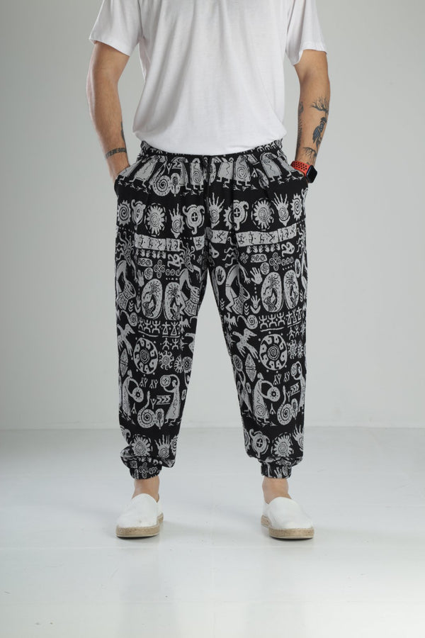 Cocopelli Desenli Pileli Yarım Şalvar COC2329