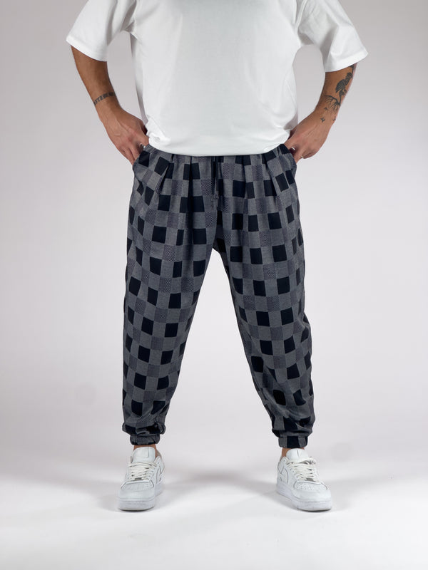 Dama Desenli Pileli Yarım Şalvar COC1022