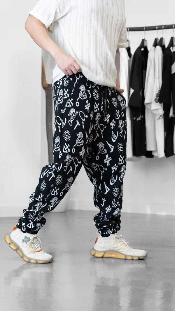 Desenli Jakar Kumaş Baget Pantolon COC1243