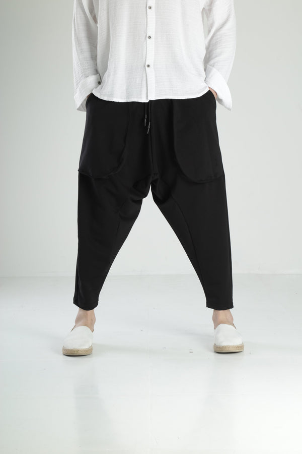 Double Face Avangard Siyah Şalvar COC2370