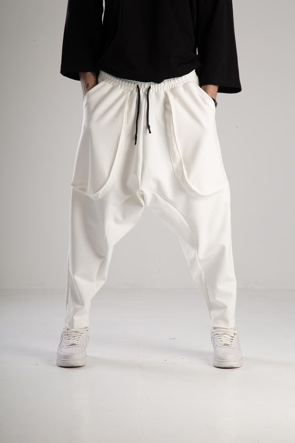 Ekru Double Face Avangard Şalvar COC2377