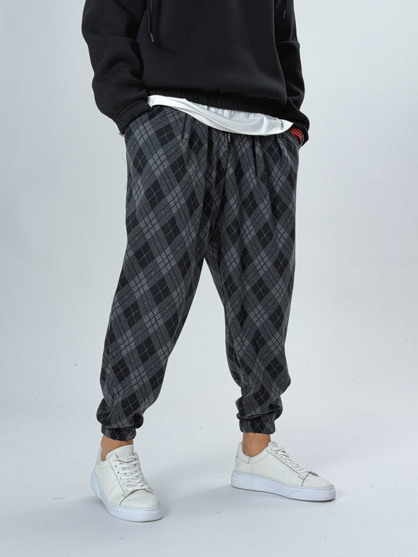 Erkek Desenli Pileli Yarım Şalvar COC2523