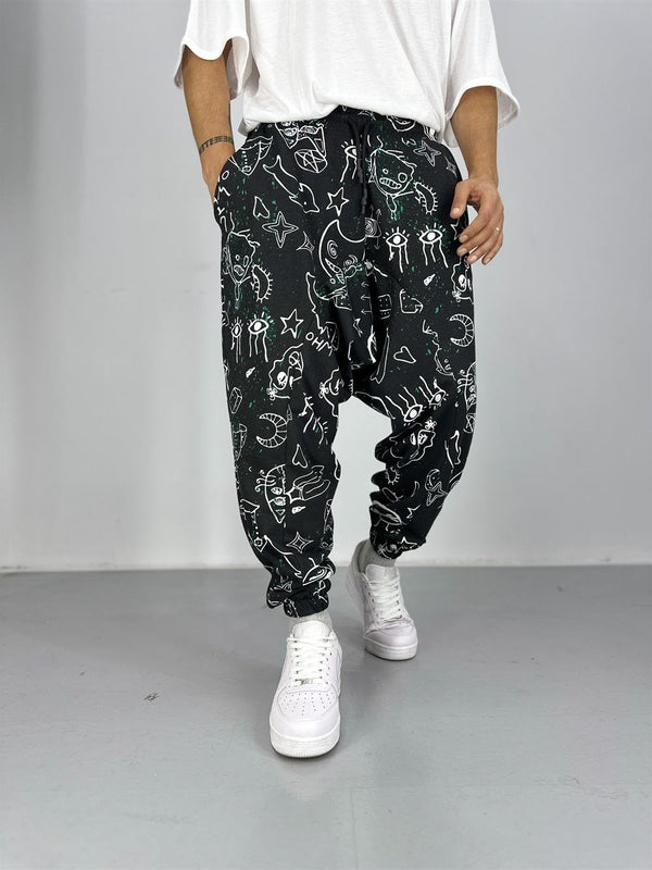 Erkek Desenli Uzay Spor Şalvar COC2384