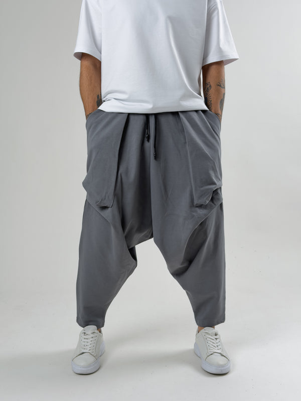 Erkek Gri Avangart Şalvar COC2589