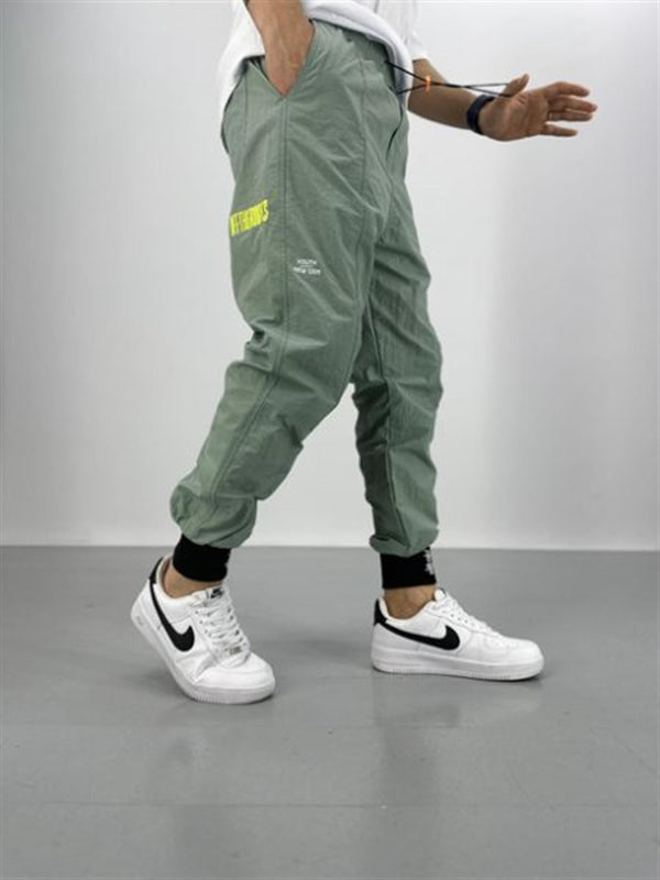 Erkek Premium Kalite Su Yeşili Paraşüt Kumaş Jogger COC1617