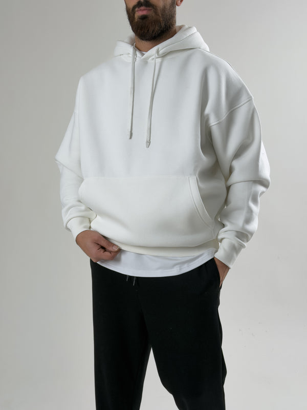 Erkek Şardonlu Ekru Hoodie COC2603