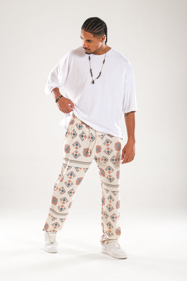 Etnik Desenli Baggy Pantolon COC1122