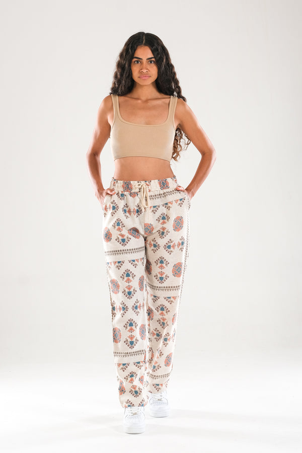 Etnik Desenli Baggy Pantolon COC1123