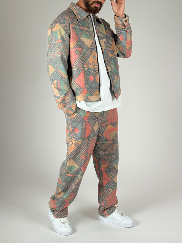 Etnik Desenli Erkek Takım COC1009