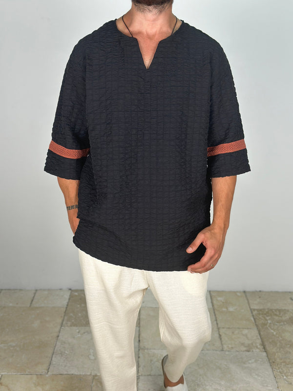 Fakir Kol Siyah T-Shirt COC2276