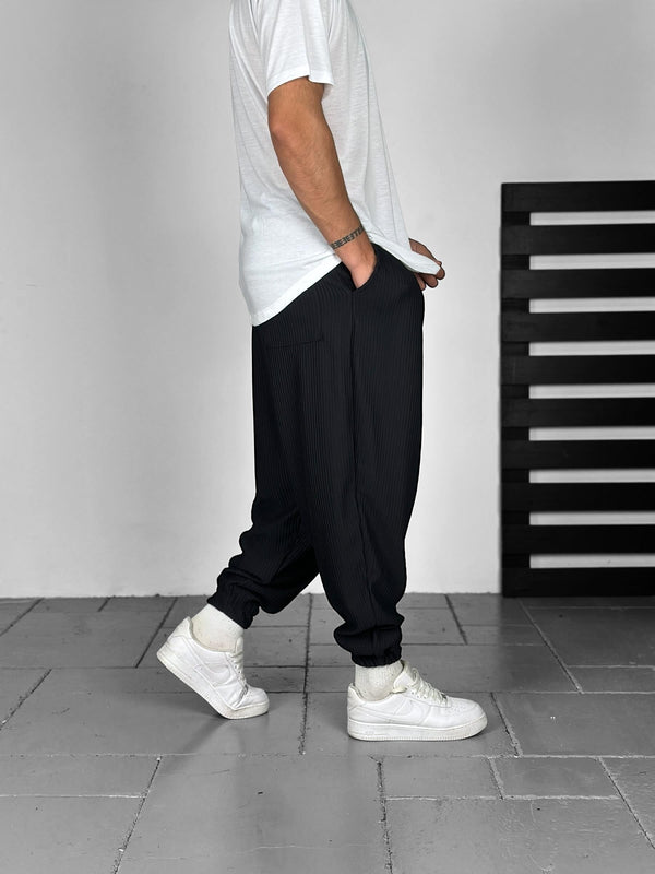 Fitilli Kumaş Pileli Yarım Şalvar COC2284