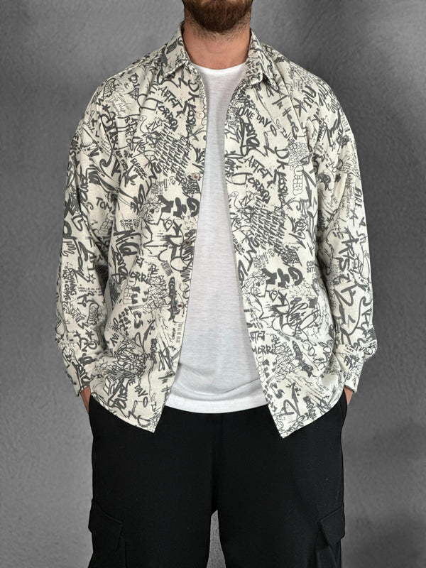 Gabardin Kumaş Gri Spor Gömlek COC2296