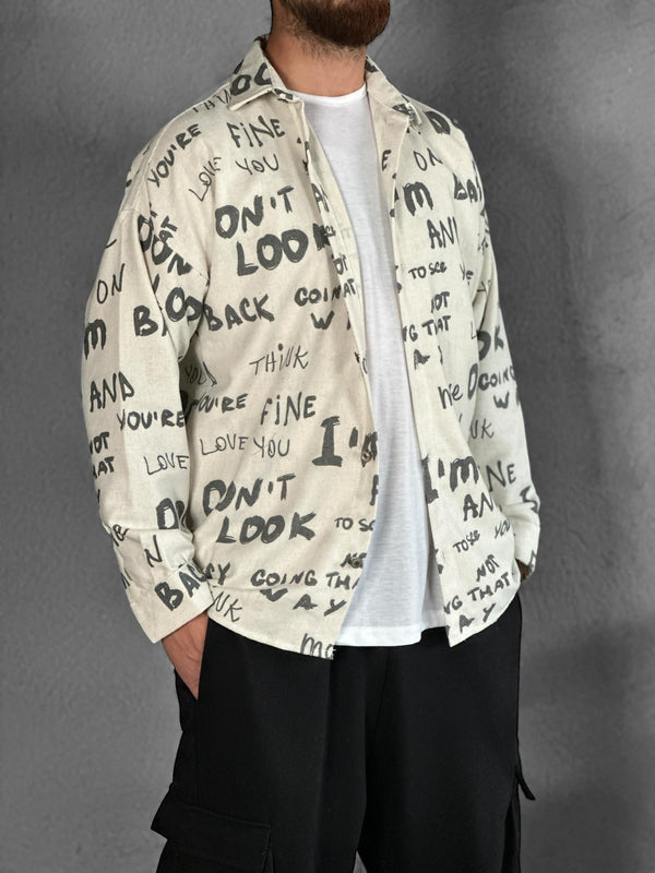 Gabardin Kumaş Love Spor Gömlek COC2297