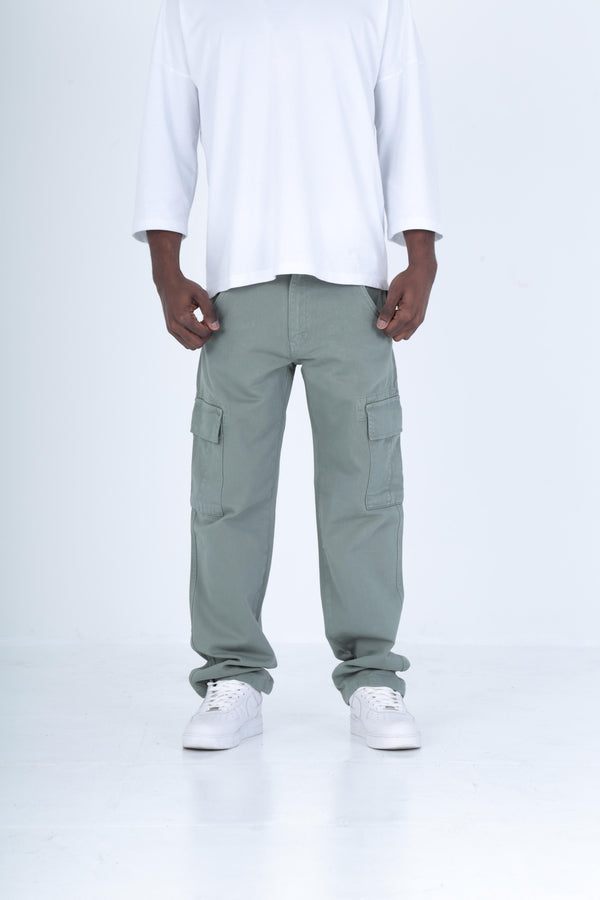 Gabardin Kumaş Su Yeşili Baggy Pantolon COC2300