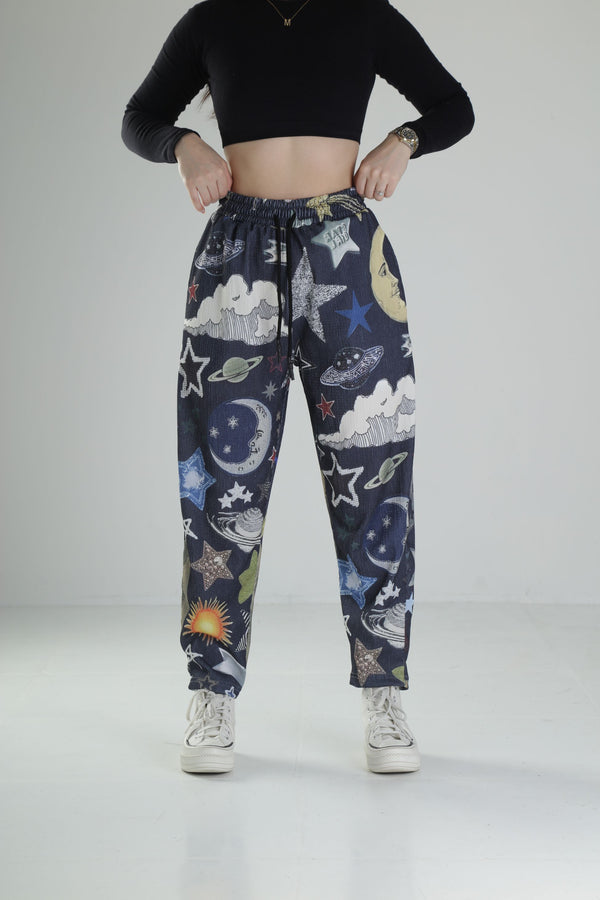 Gezegen Desenli Baget Pantolon COC1676