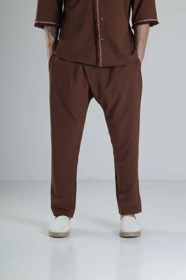 Gofre Kumaş Kahverengi Takım COC2107