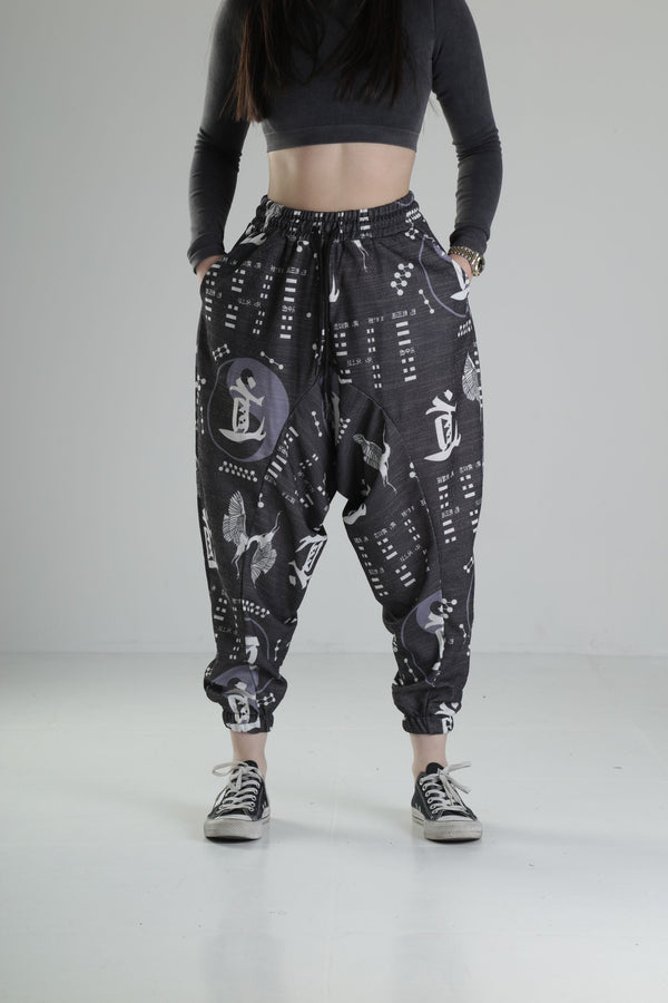 Gri Desenli Spor Şalvar COC2115