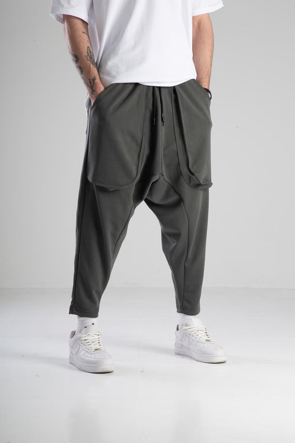 Haki Double Face Avangard Şalvar COC2131