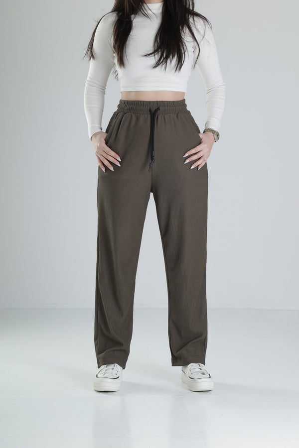 Haki Fitilli Kumaş Pantolon COC2132