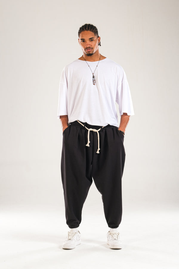 Halat Kemerli Pileli Jogger Pantolon COC1130