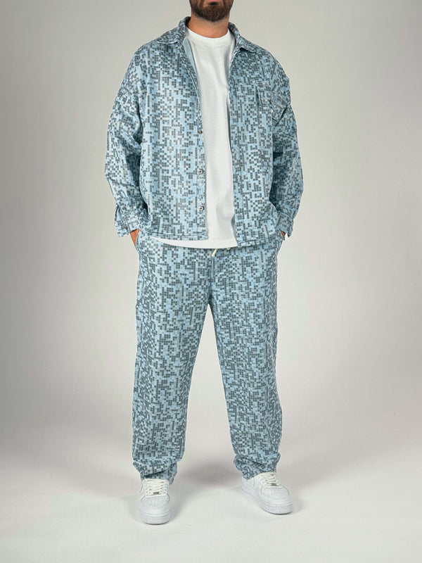 Kare Desenli Gabardin Erkek Takım COC2594