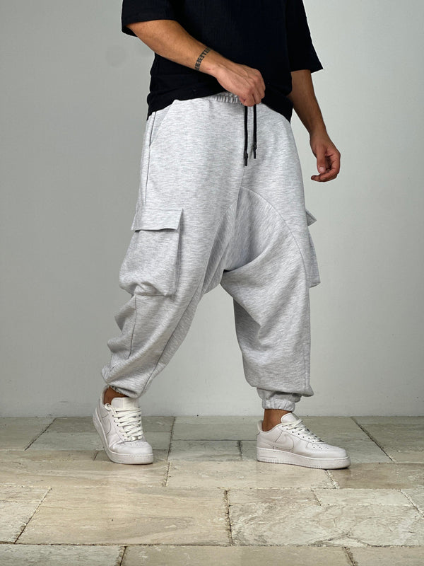 Kargo Cepli Gri Şalvar COC2185