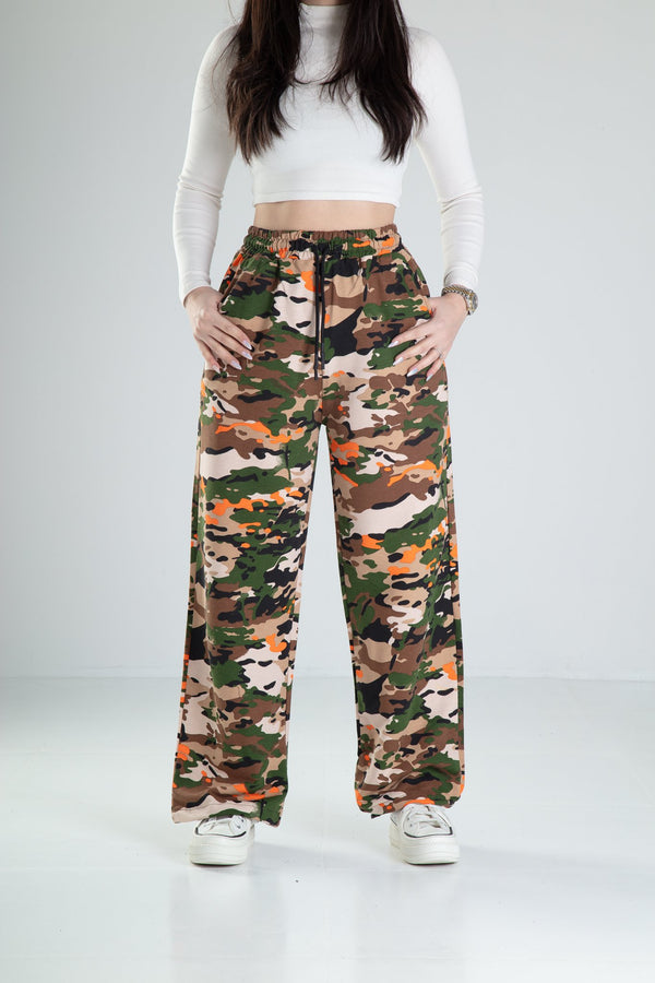 Kendinden Paça Lastikli Kamuflaj Baggy Pantolon COC2200