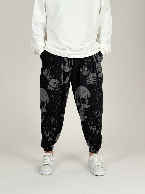 Kurukafa Desenli Erkek Pileli Yarım Şalvar COC1096