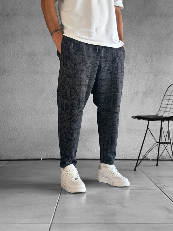 Lahit Desenli Lazer Kesim Baget Pantolon COC2016