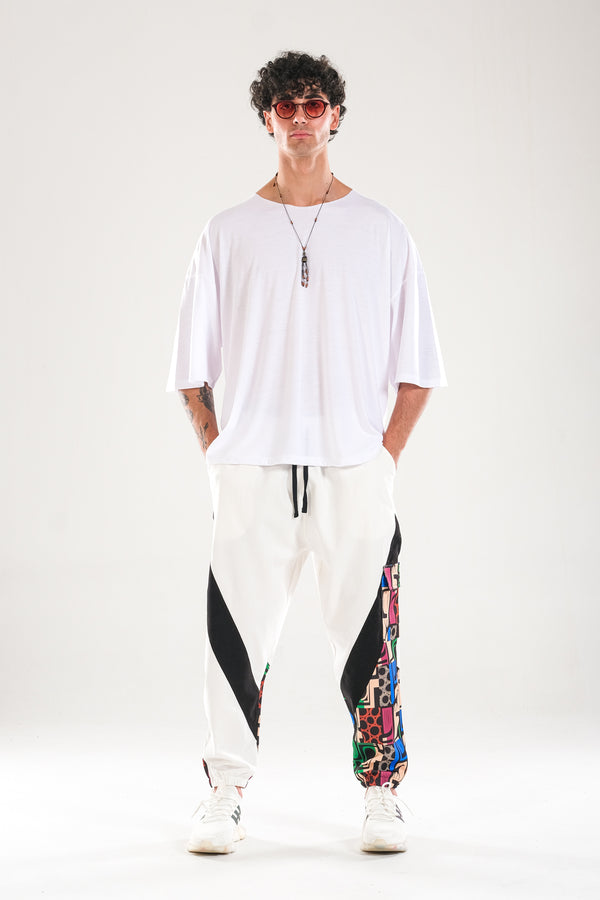 Neon Desenli Gabardin Jogger Pantolon COC1294