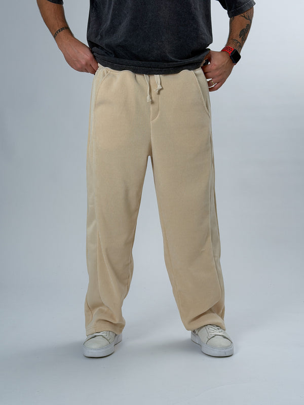 Oversize Bej Erkek Baggy Pantolon COC2546