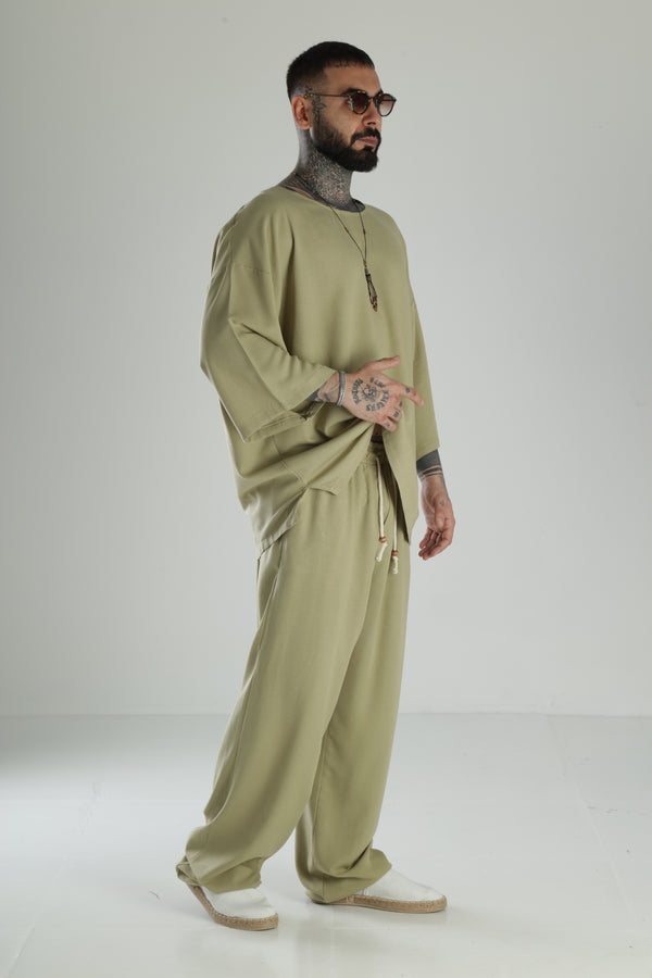 Oversize Haki Keten Takım COC1471