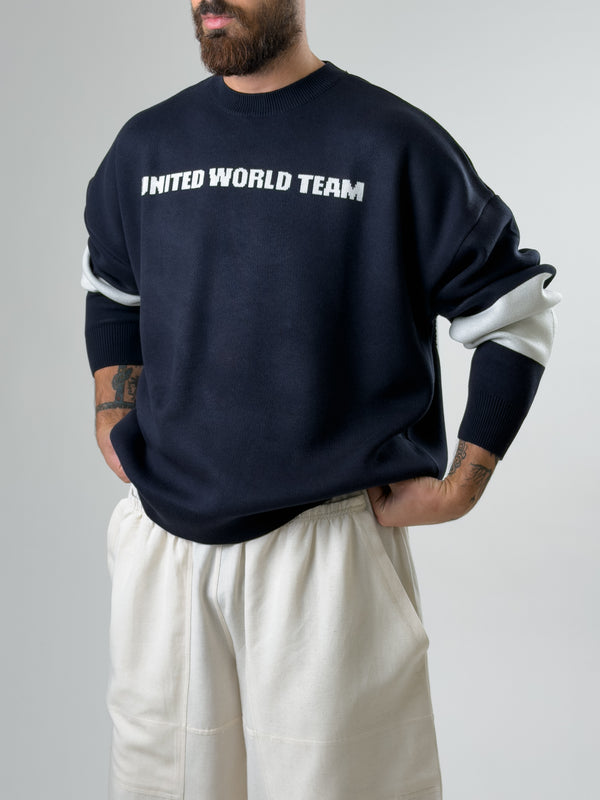 Oversize New York Erkek Lacivert Triko COC2597