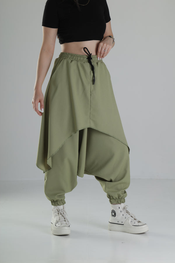 Oversize Şalvarlı Haki Jogger Pantolon COC1478