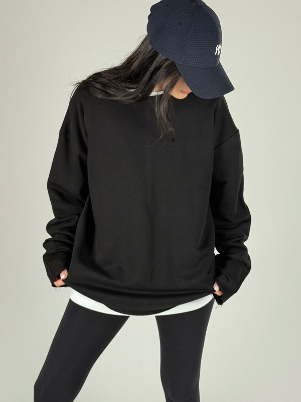 Oversize Siyah Kadın Sweat COC1190