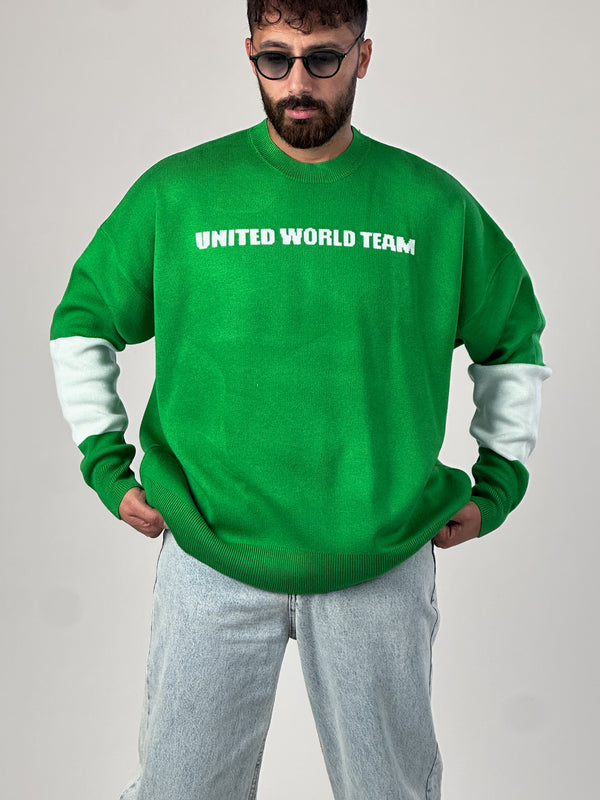 Oversize Yeşil New York Erkek Triko Sweat COC1044