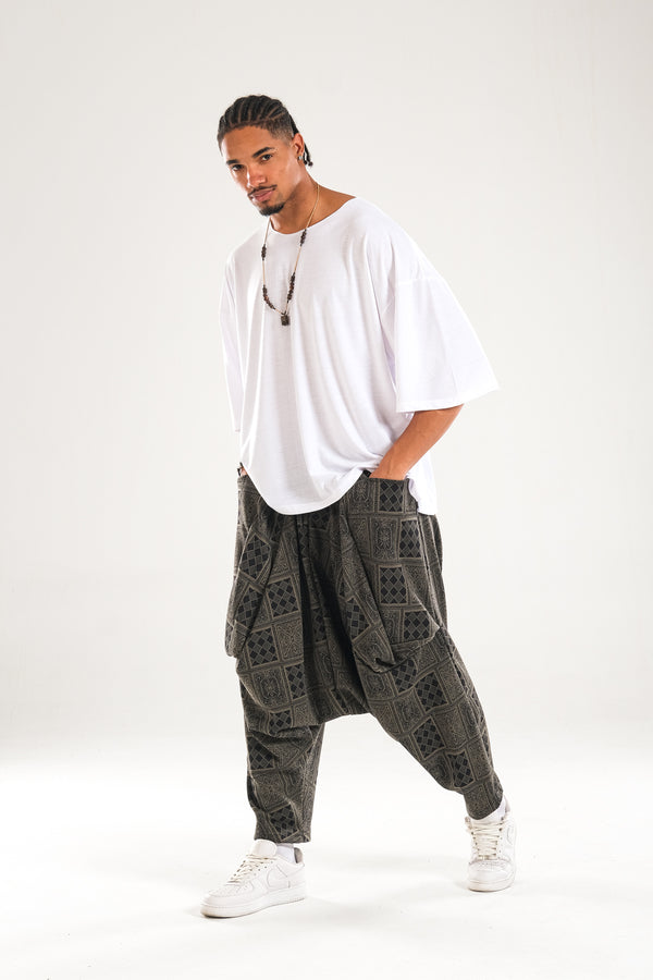 Poker Desenli Avangard Şalvar COC1135