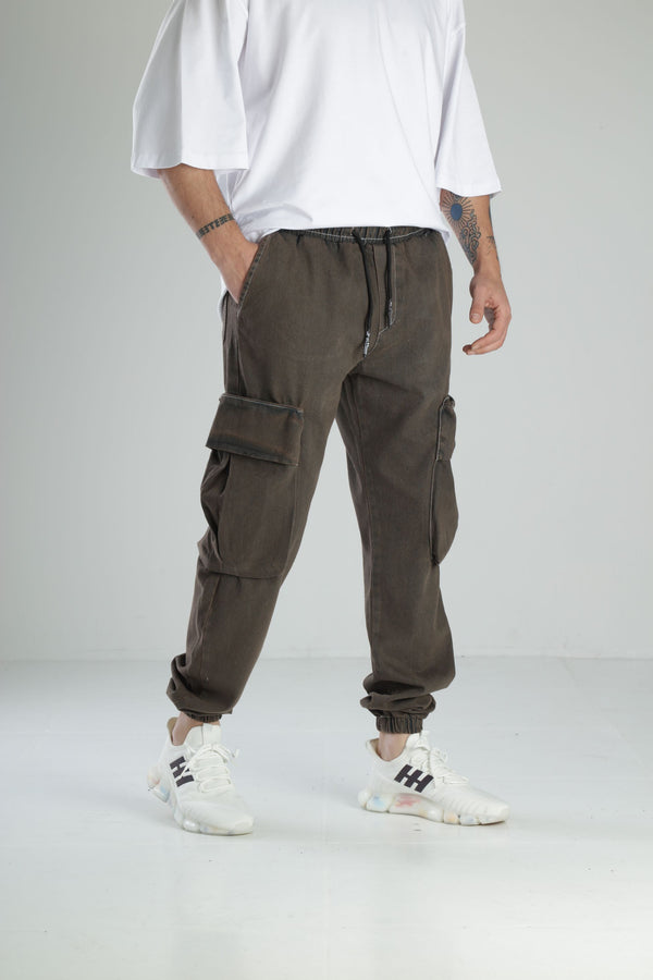 Premium Kalite Bakır Renk Kargo Cepli Jogger Pantolon COC1904