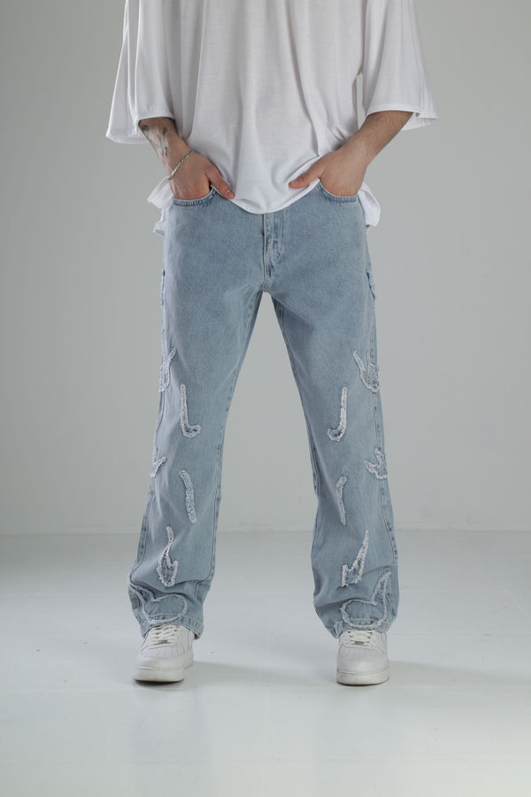 Premium Kalite Desenli Baggy Kot Pantolon COC1912